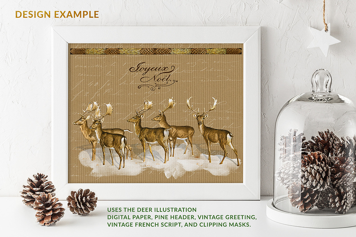 Complete Vintage Christmas Graphics, a Seasonal Illustration by French Kiss Collections (Photo 14 of 28)