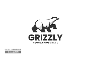 Grizzly Silhouette Logo, a Branding & Logo Template by ivan_artnivora