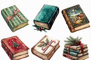 Vintage Book Christmas Sublimation, an Illustration by Craft Nest (Thumbnail 5 of 6)