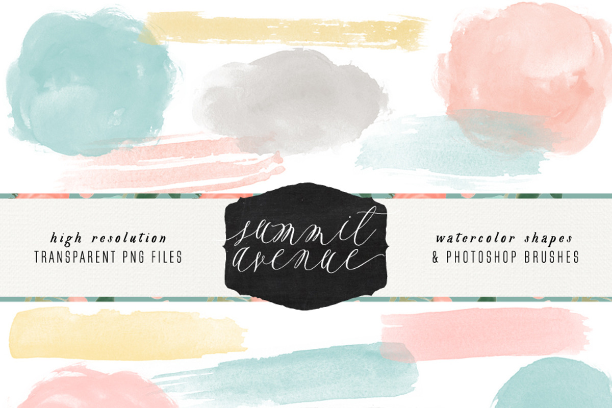 HandPainted Watercolor Brush Strokes