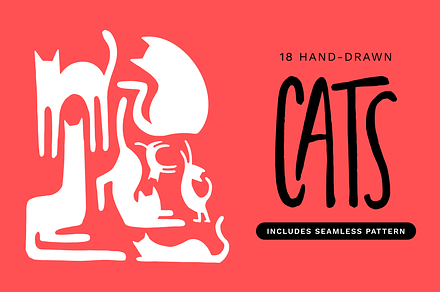 Hand-Drawn Cat Illustrations