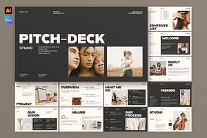 Pitch deck Presentation Template, a Presentation Template by E-Type