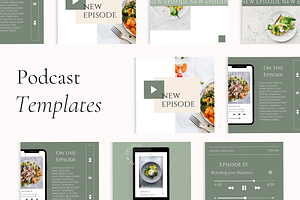 Food Blog Social Media Templates