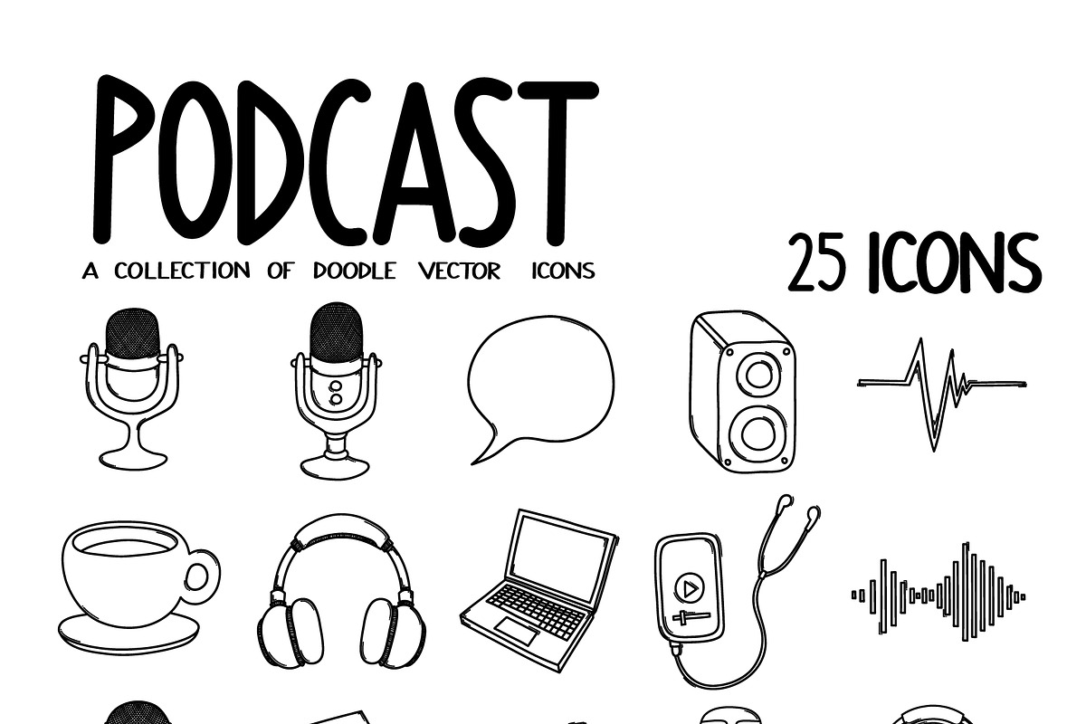 4300+ Hand-Drawn Doodle Icons Bundle, an Outline Icon by TKDoodle (Photo 27 of 36)