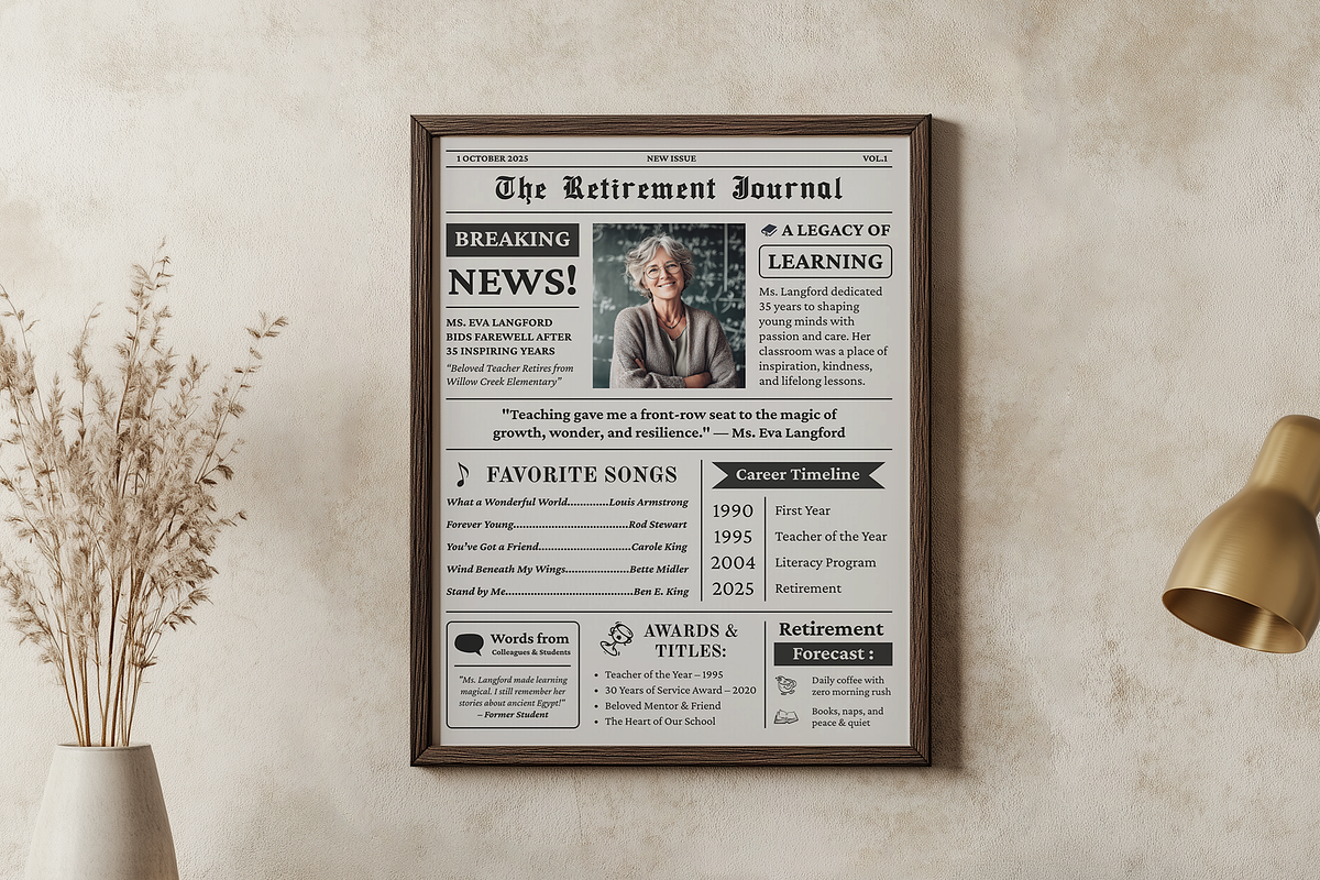Newspaper Retirement Template, an Invitation Template by ZoloDesignHub