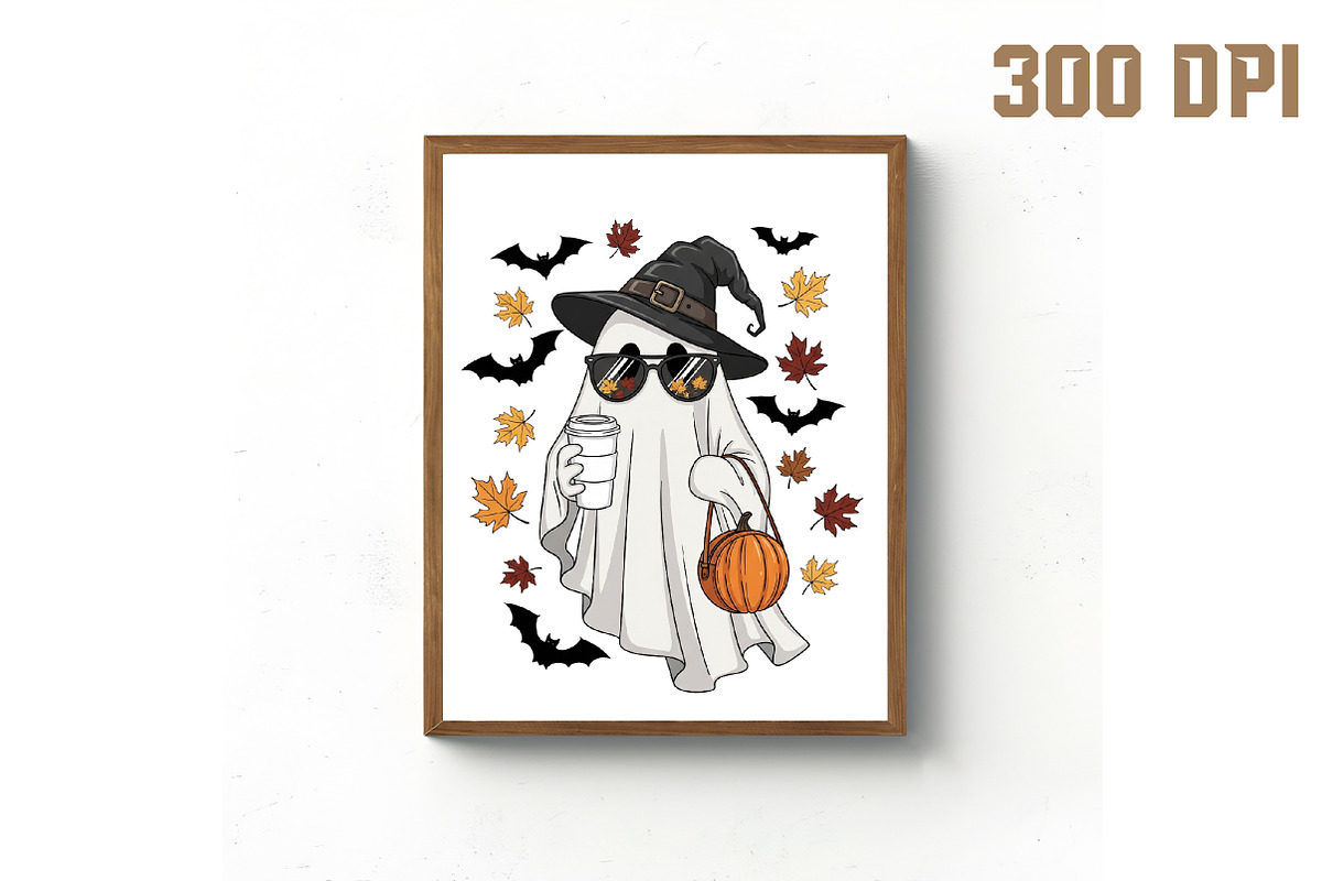 Cute Halloween Ghost PNG, a Graphic by Libby Wishes (Photo 6 of 6)