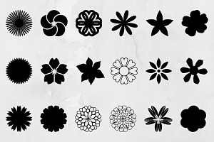 Flower Silhouette SVG #1, an Object Illustration by newminddesign