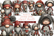 Whimsical Easter Gnome Clipart, an Illustration by DreamArtGraphic (Thumbnail 1 of 4)
