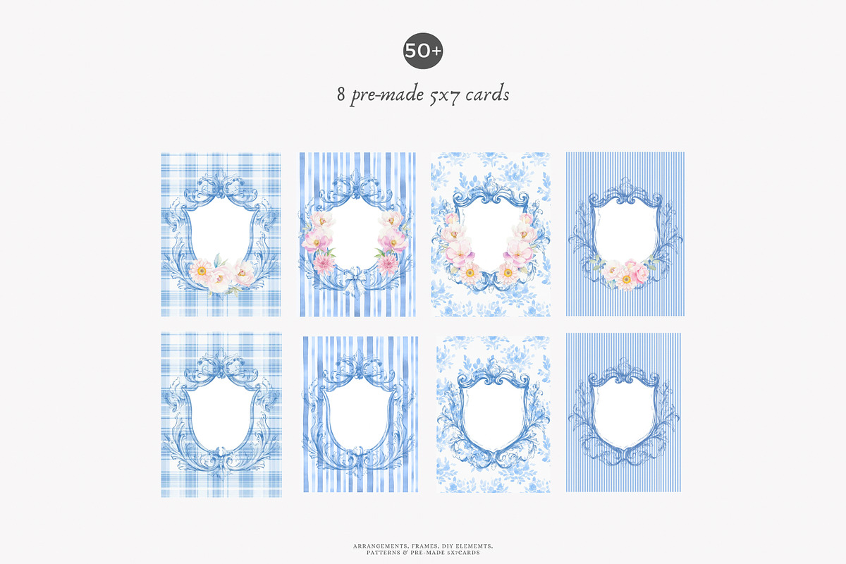 royal bloom watercolor floral set, a Decorative Illustration by Patishop Art (Photo 7 of 10)