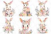 Cute Rabbit Easter Coquette Clipart, an Illustration by DreamPrint404 (Thumbnail 3 of 6)