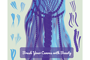25 Hair Brushes For Photoshop, a Brush Add-On by Velo Graphic Studio (Thumbnail 8 of 10)