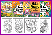 Boho Flowers Coloring Pages, a Decorative Illustration by Design Station (Thumbnail 5 of 5)