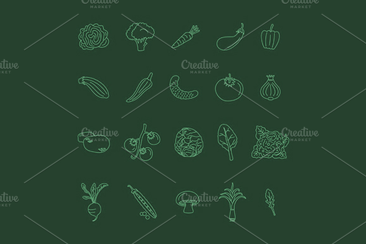 20 fresh vegetable icons for $5, an Icon by Babic Goran (Photo 2 of 3)