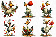 Spring & Valentine Goose Clipart, an Illustration by Craft Nest (Thumbnail 4 of 11)