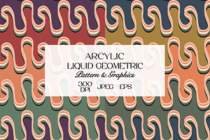 Modern Liquid Geometric Pattern, a Pattern Graphic by StudioGlouna