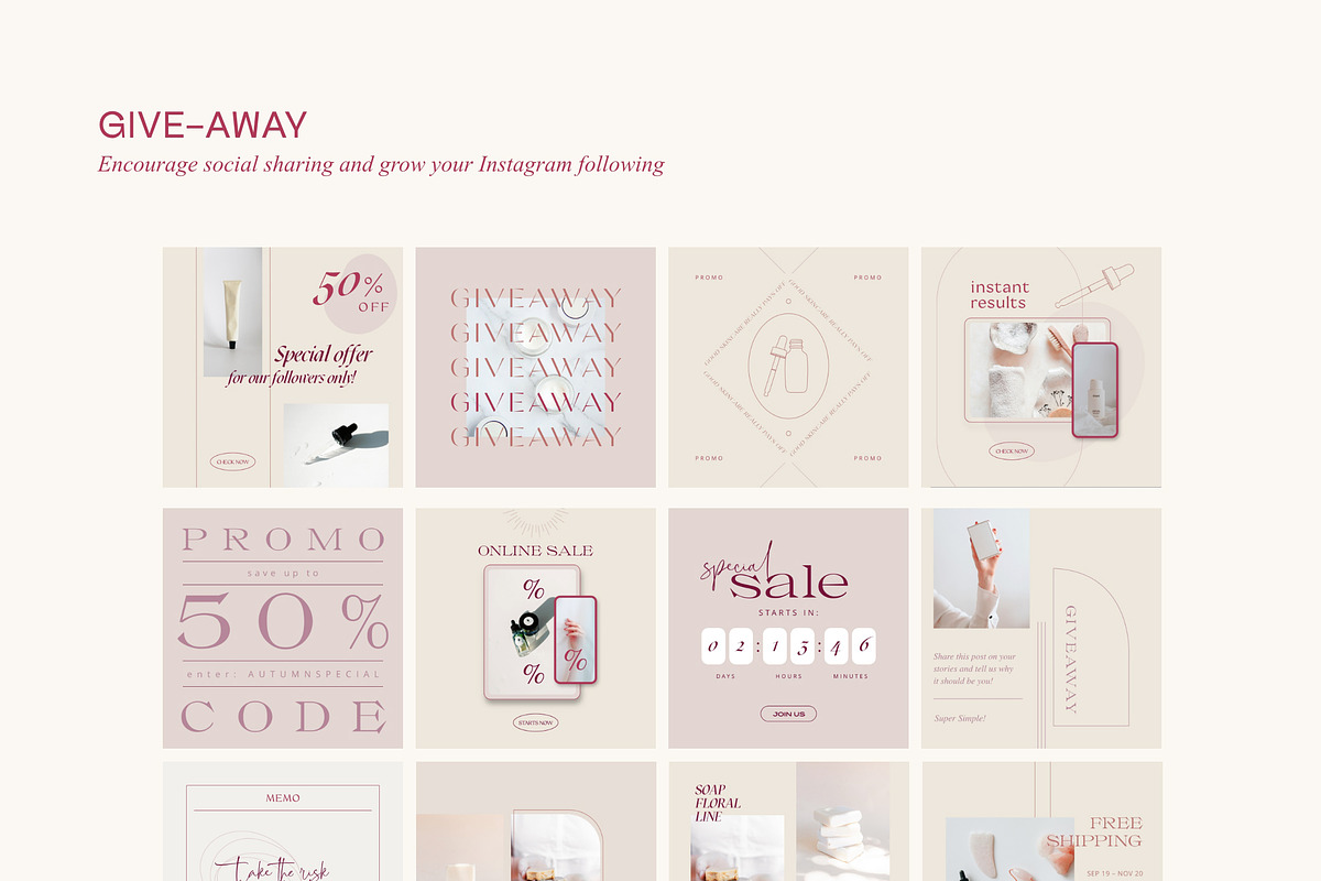 Wellness Social Media Kit CANVA PS, a Social Media Template by Sparrow & Snow (Photo 4 of 26)