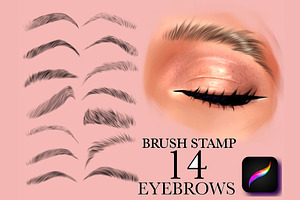 Procreate eyebrows brushes
