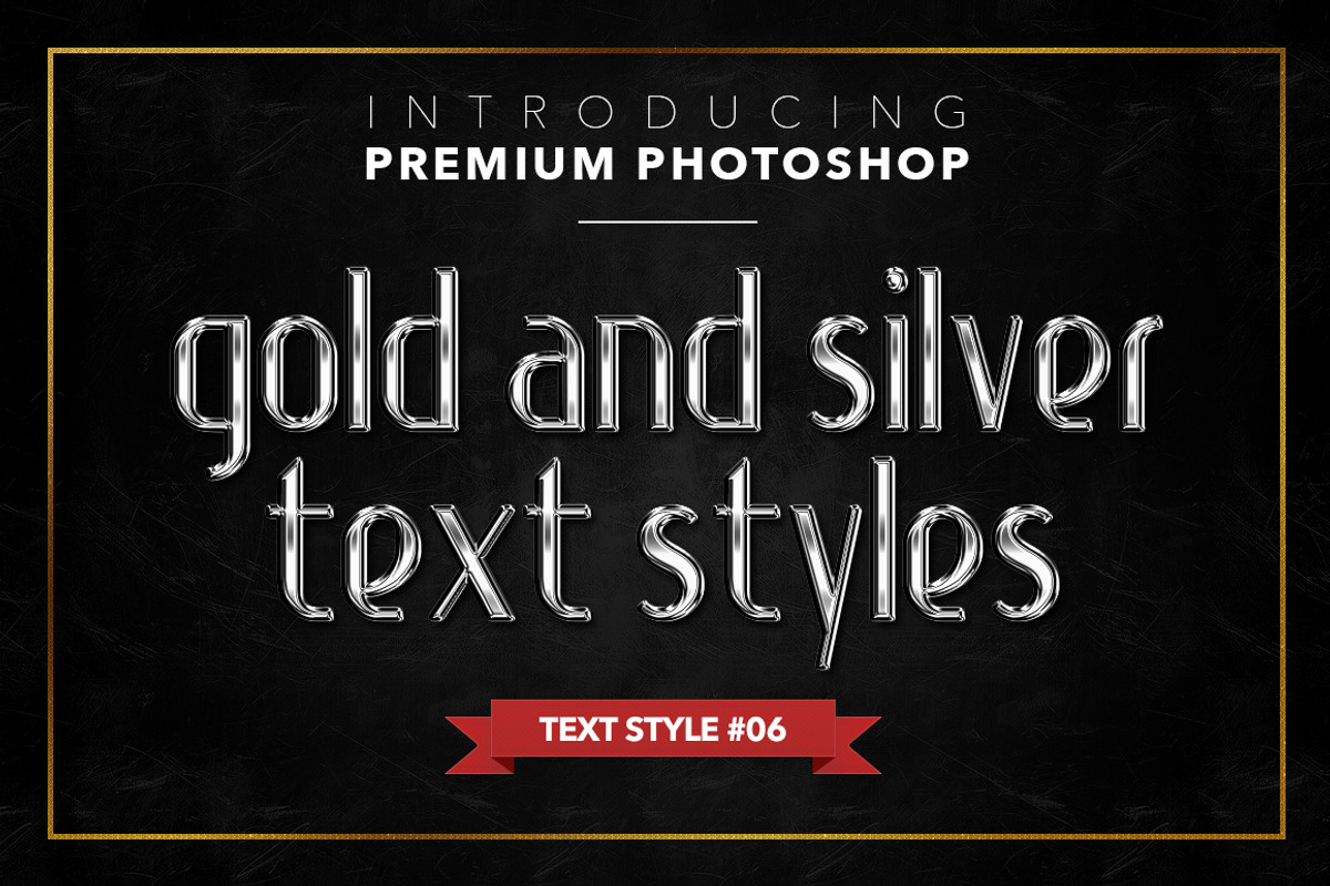 Gold & Silver #1 - 20 Text Styles, a Layer Style Add-On by Jonas Stensgaard (Photo 7 of 23)