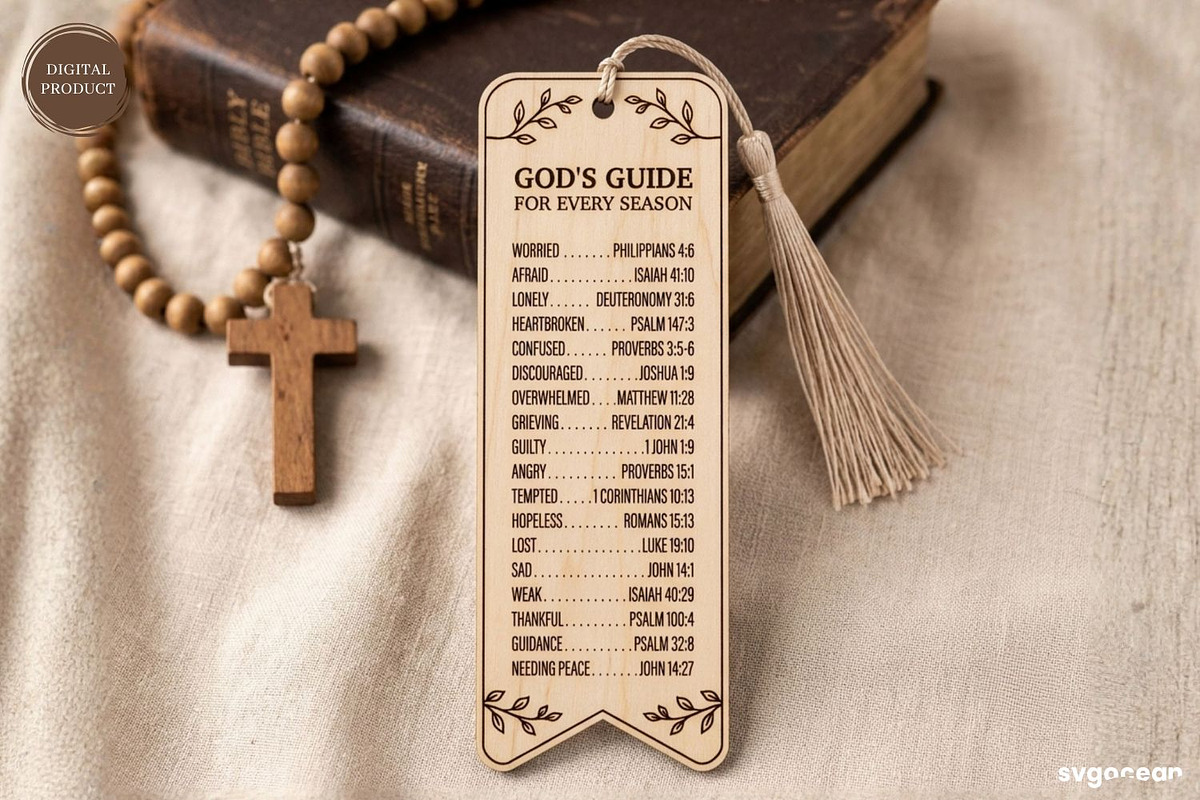 Bible Emergency Numbers Bookmarks, a Decorative Illustration by svgocean (Photo 3 of 8)