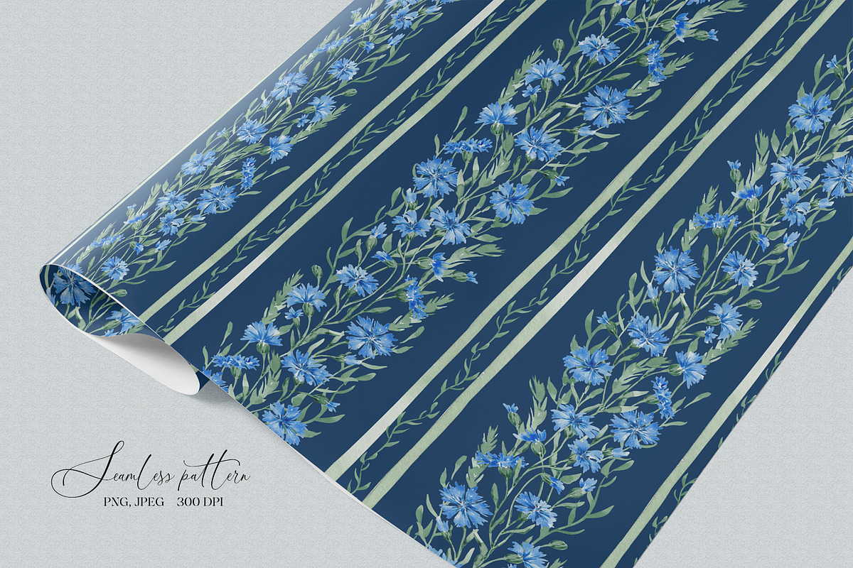 Cornflower wallpaper pattern, a Pattern Graphic by SirenaArt (Photo 12 of 13)