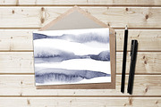 Watercolor stripes, washes, border, an Object Graphic by swiejko (Thumbnail 3 of 6)