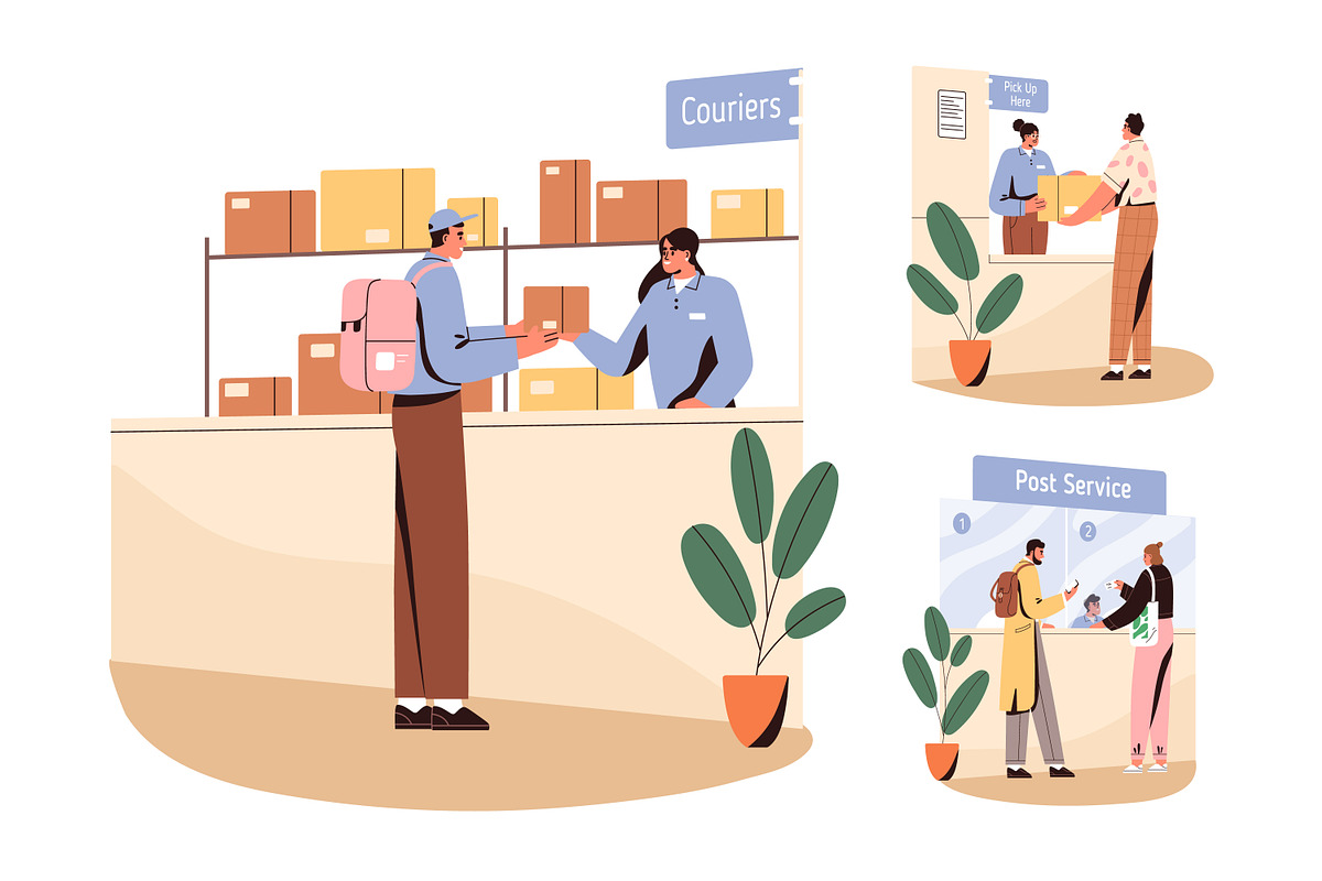 People in post office set, a Work Illustration by Good Studio (Photo 1 of 4)