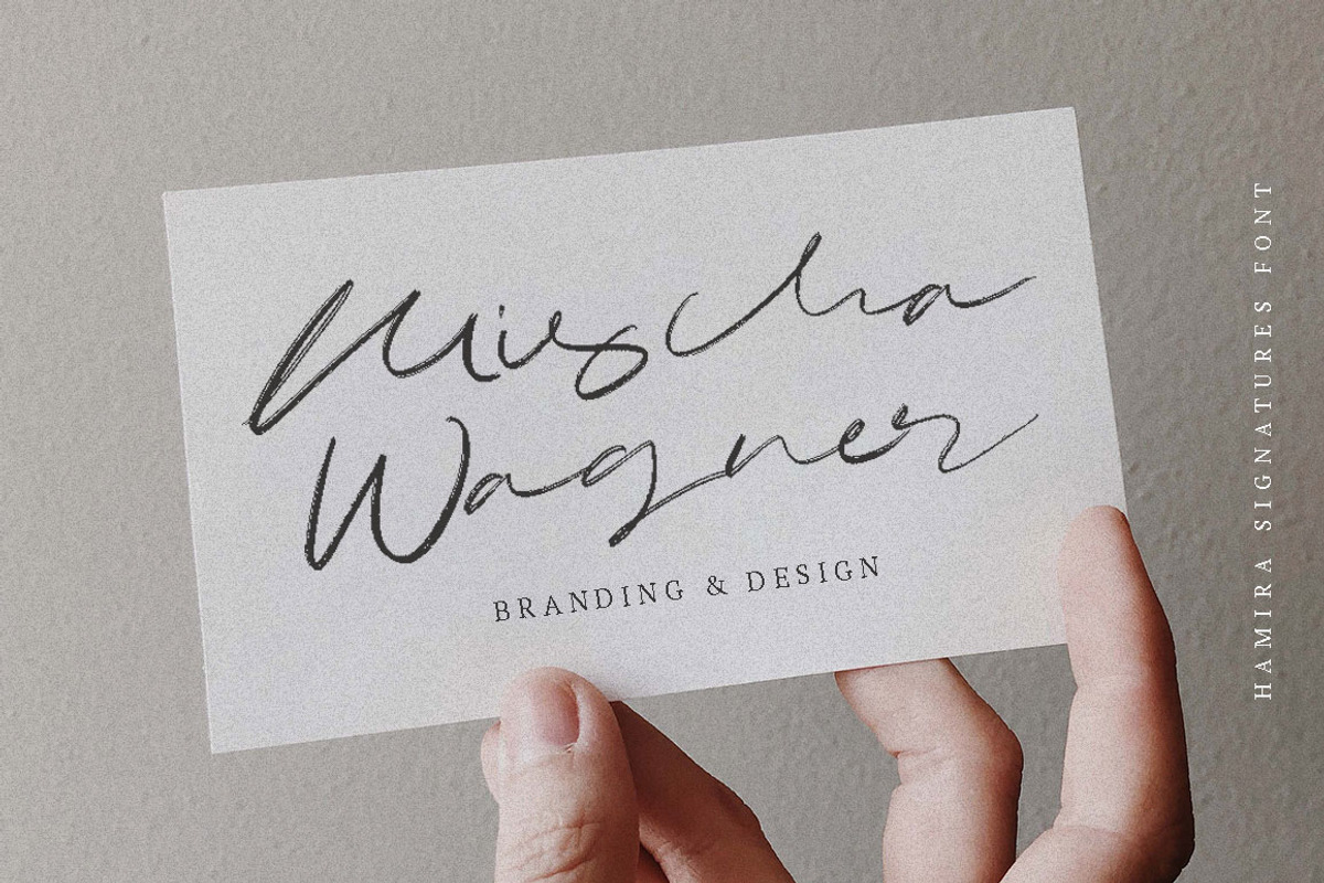 Hamira - Signature Brush Font preview 5