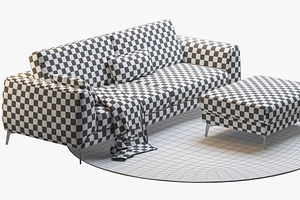 Fargo Sofa With Rug 3d Model