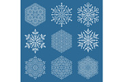 Set of Vector Snowflakes, a Decorative Illustration by FineArtStudio (Thumbnail 1 of 3)