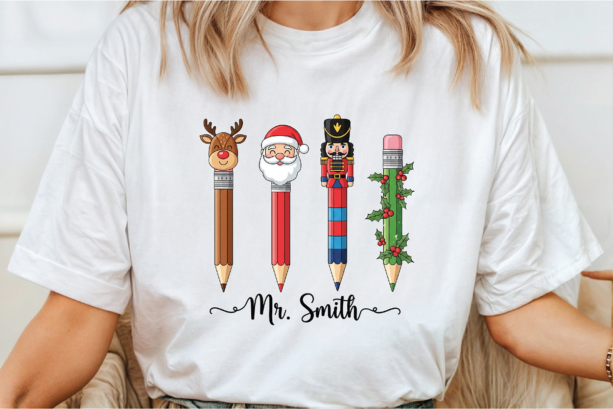 Christmas Pencils Png,teacher, an Illustration by Libby Wishes (Photo 3 of 5)