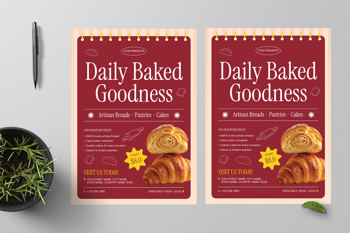 Bakery Promotion Flyer, a Flyer Template by Annora Studio (Photo 2 of 6)