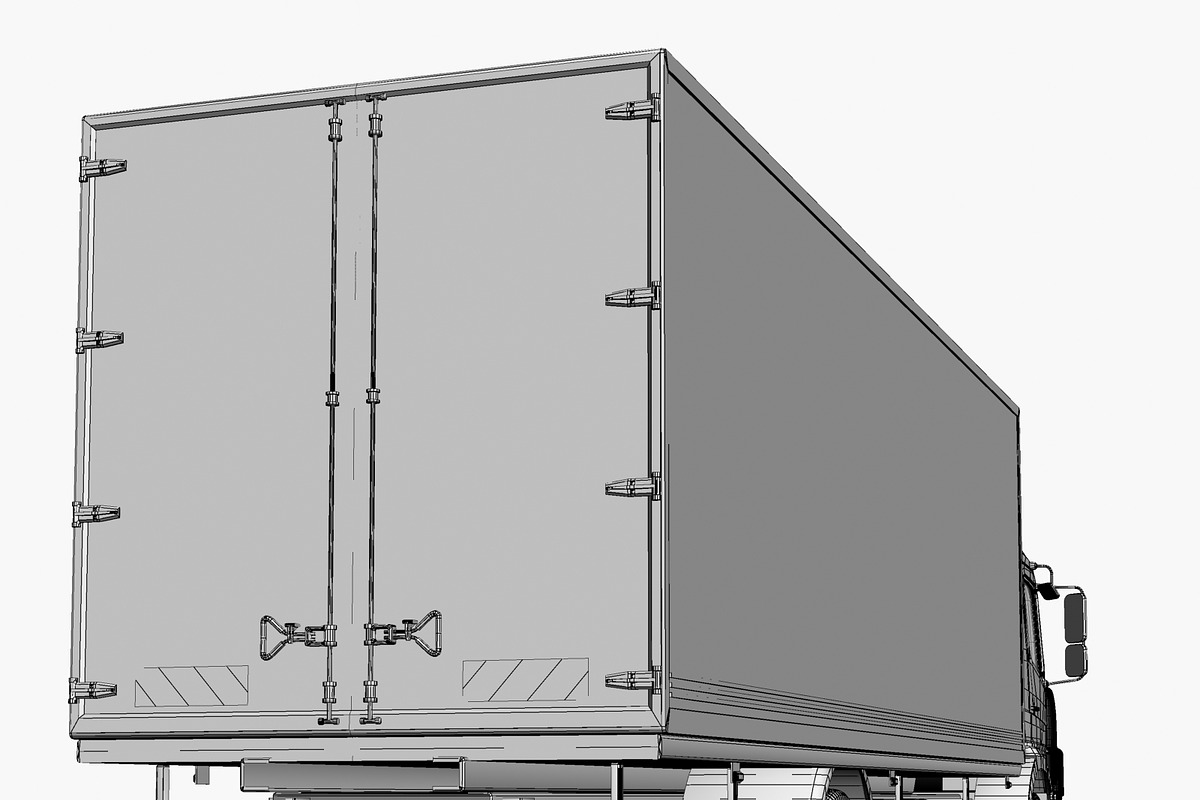 Commercial Truck Mercedes, a Cars & Vehicle 3D Model by Mechanik (Photo 13 of 17)