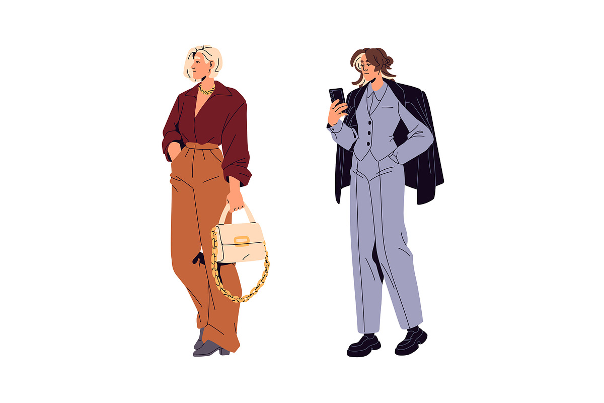 Modern diverse business women set, a Person Illustration by PaperTrident (Photo 3 of 7)