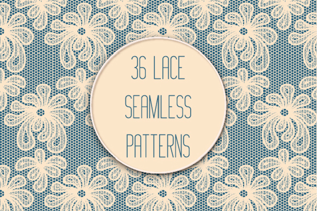 Set of 36 Lace Seamless Patterns