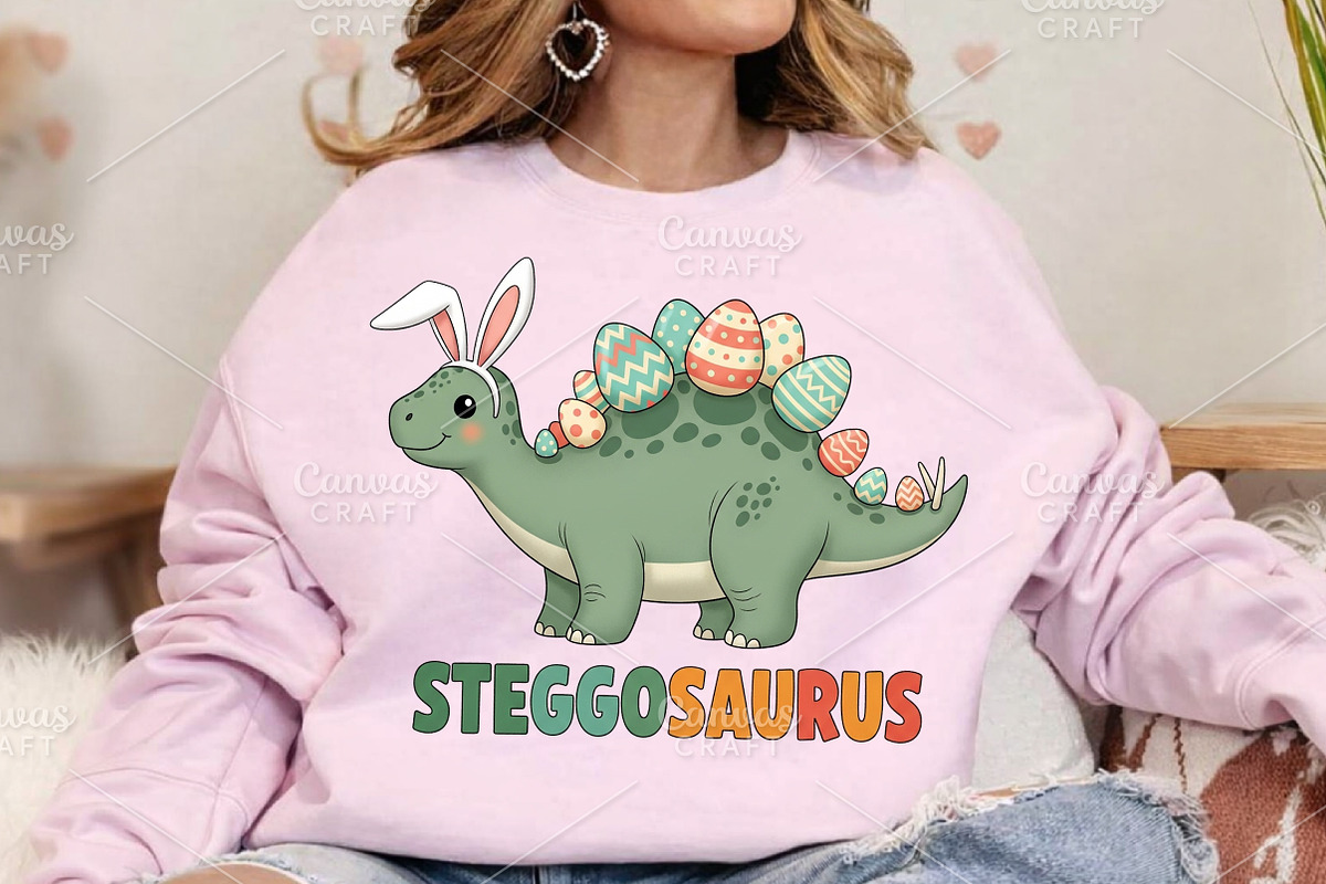 Easter Dinosaur PNG, an Illustration by Canvas Craft (Photo 5 of 6)
