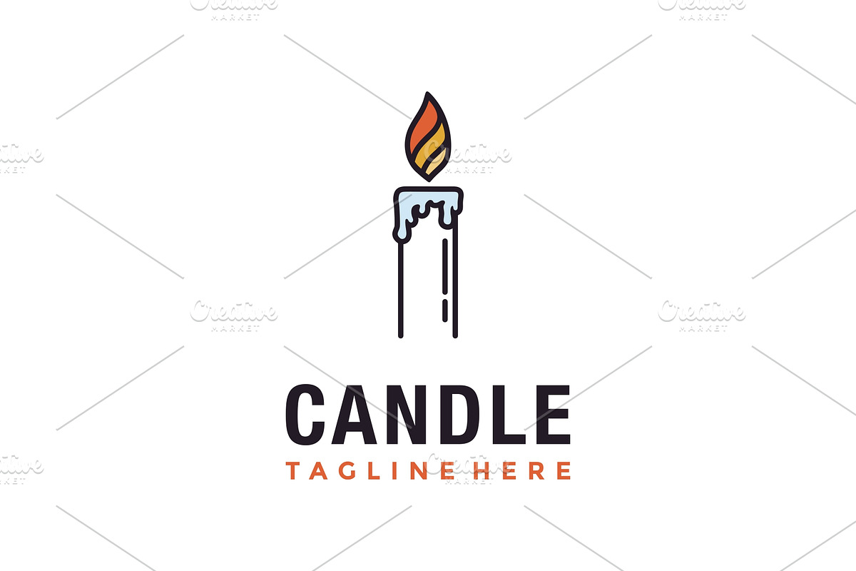 Candle light logo template design, a Branding & Logo Template by jundio studio
