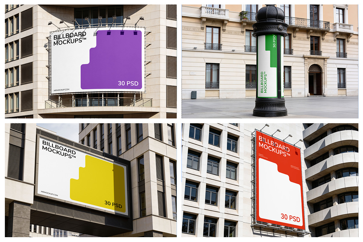 City Billboard Mockups Vol.3, an Advertising Mockup by Mr.Mockup™ (Photo 6 of 18)