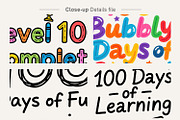 Kid Drawn 100 Days of School Clipart, an Illustration by Artnoy (Thumbnail 4 of 8)
