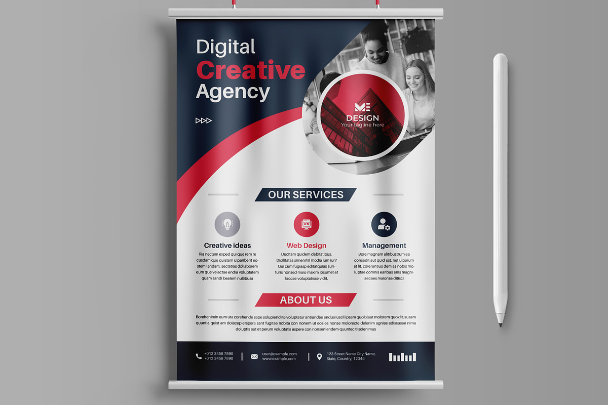Corporate Flyer Template, a Flyer Template by MightyDesign (Photo 2 of 6)