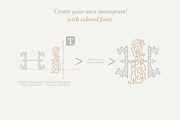 Wedding Monograms fonts set, a Serif Font by kaer_shop (Thumbnail 3 of 10)