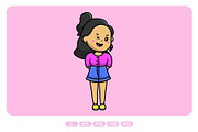 Cute Girl Standing, a Person Illustration by Artstorystudio (Thumbnail 1 of 3)