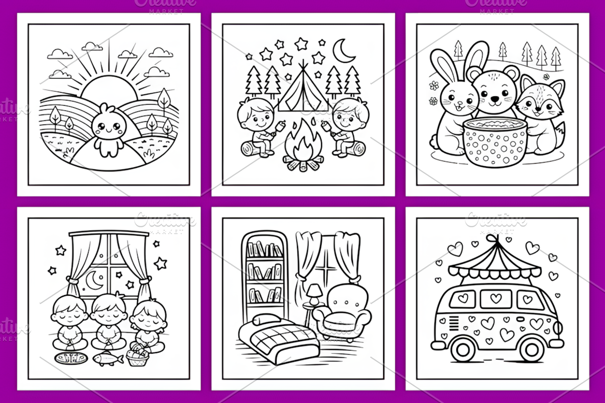 Kawaii Life Bold & Easy Coloring, a Decorative Illustration by Coco Bloom (Photo 3 of 4)