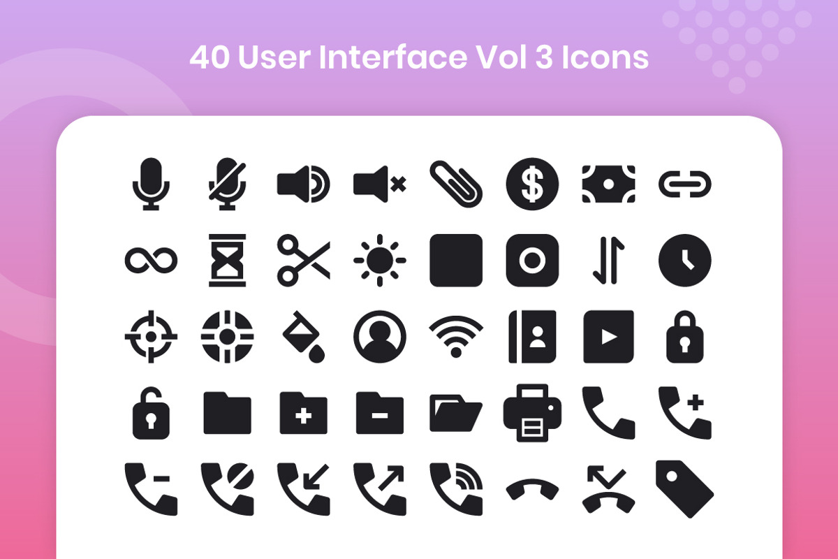 40 Interface Vol 3 - Glyph, a Solid Icon by Kmg Design (Photo 2 of 2)