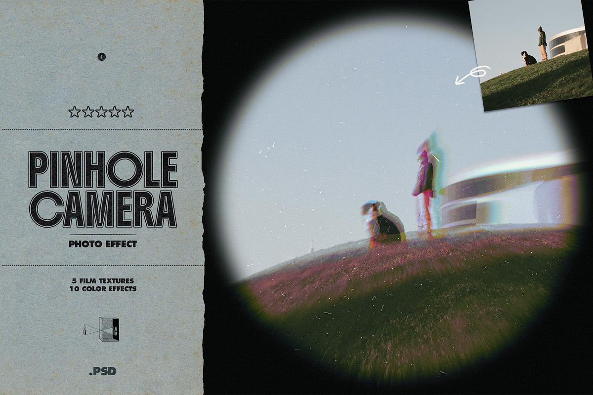 Pinhole Camera PSD Photo Effect, a Layer Style Add-On by Freezerondigital (Photo 1 of 10)
