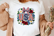 Faux Yarn USA Floral Coquette Shirt, an Illustration by CreationArt (Thumbnail 5 of 5)
