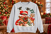 Funny Santa Christmas Tree Graphic, an Object Graphic by Daisy Design (Thumbnail 2 of 3)