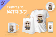 Halloween Mascot Jason Voorhees., an Animal Illustration by KENO Mascots (Thumbnail 3 of 3)