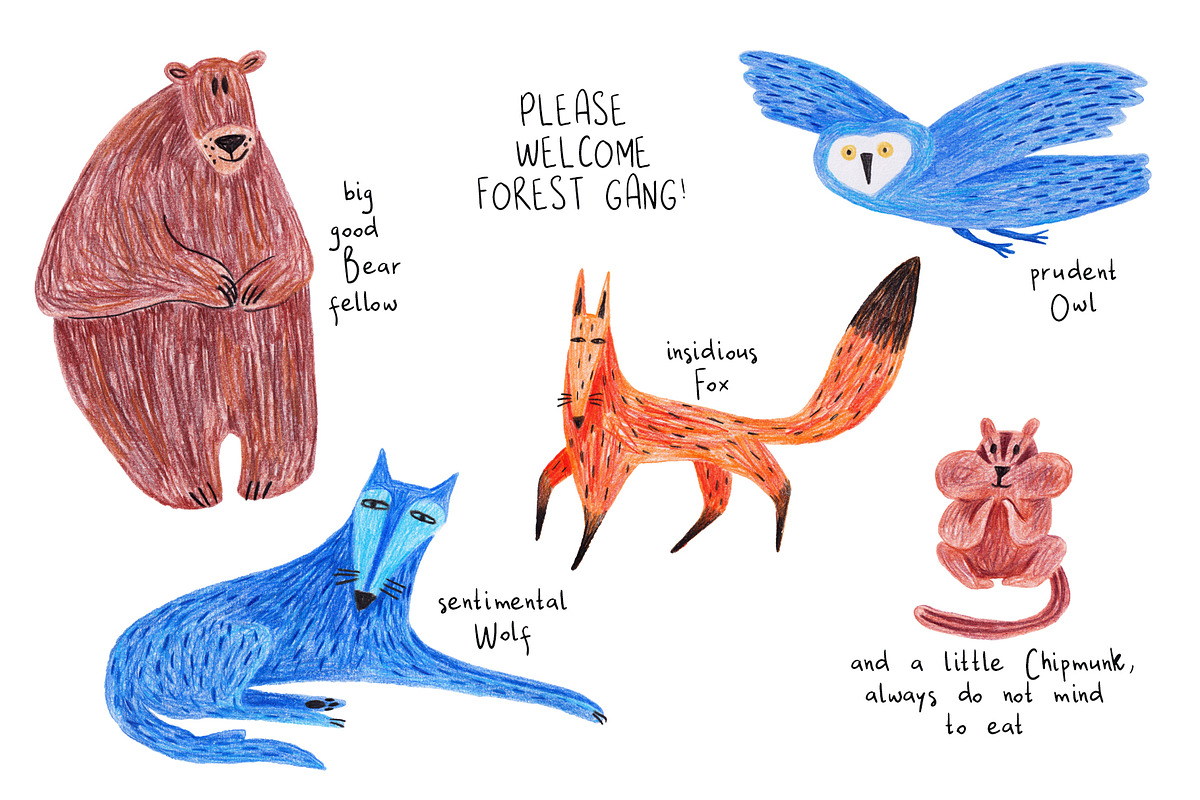 Kids love funny animals. Part 3, an Animal Illustration by Annakniaz (Photo 2 of 13)