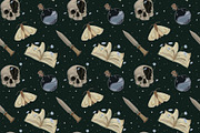 Whimsigoth Seamless Repeat Pattern, a Pattern Graphic by Forest Lily (Thumbnail 9 of 9)