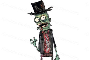 Cartoon Zombie Stickers, Undead PNG